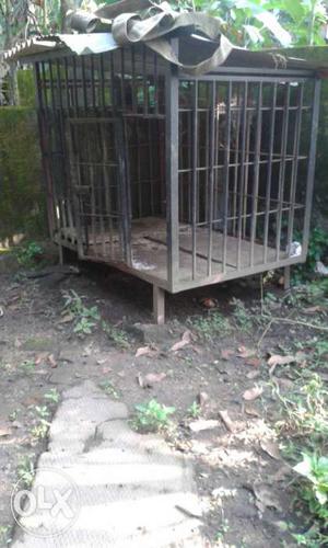 Gray Wrought Iron Pet Cage