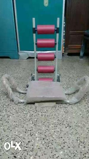 Grey And Red Ab Exercise Equipment