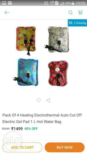Pack Of 4 Heating Electrothemal Auto Cut Off Electric Gel