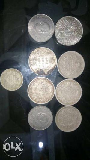 Round Silver-colored Coin Lot