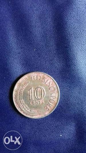 Singapore 10 Cents in 