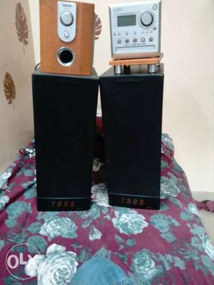 Sound System With Media Player And Subwoofer With