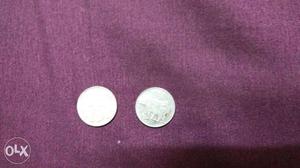 Two Round Silver Round Coins