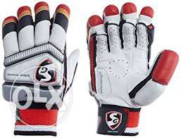 White-black-red Sport Gloves