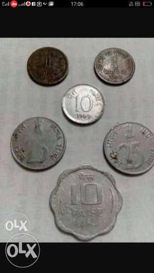  coins available all like 5 pesa 10.paisa and