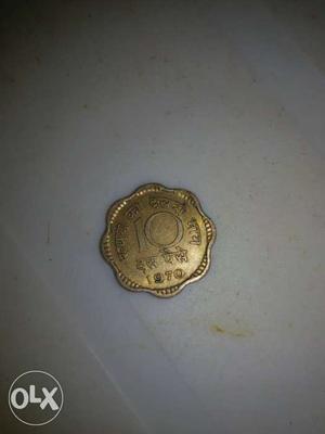  golden 10 pasia Indian coin
