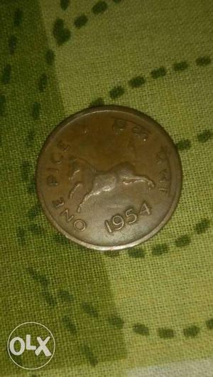  ka old indian coin brounze 1 pice coin
