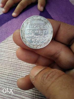  mewar state silver original coin for