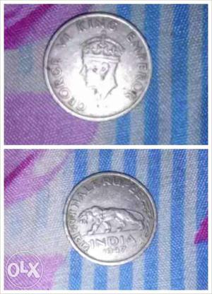  rear half rupees coin