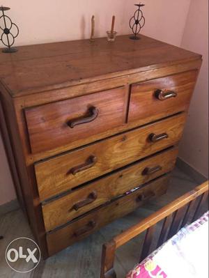 Antique Teakwood Tallboy Dresser