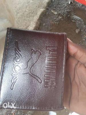 Black Leather Puma Bi-fold Wallet