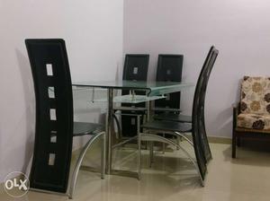 Black colour, DiningTable with Six standing