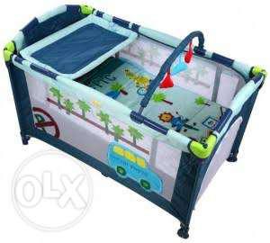 Blue Mee mee play pen for toddlers. Its in a