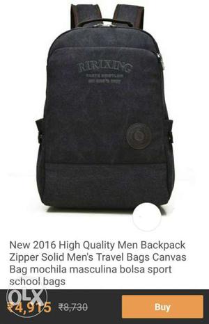 Brand new Canvas high quality bagpack same bag at