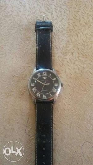 Branded Black Armane Emporio Watch. slightly