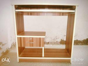 Brown And White Wooden Hutch