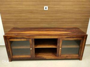 Brown Wooden TV Stand With Drawers
