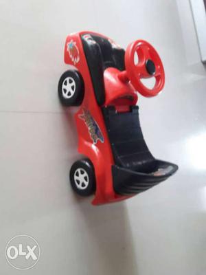 Children's Black And Red Ride-on Toy Car