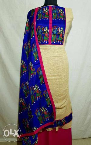 Cotton top with beautyfull warli print patch work
