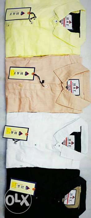 Fancy Linen 100% Pure Cooling Cotton Plain Shirts