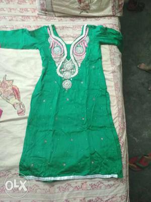 Free shipping India Green And White Anarkali Traditional