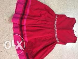 Gently Used Red Frock - 3 year old girl