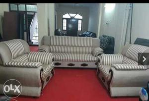 Gray And White Stripes Couch Set8o 99 o 