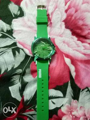 Green Puma Chronograph Wrist Watch