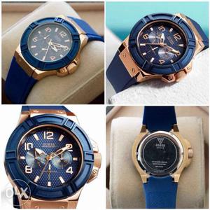 Guess blue working chronograph watch