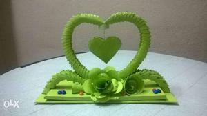 Hand crafted Green Heart Themed Decor
