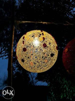 Handmade big size yarn lantern available in all colours