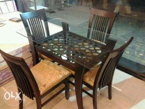 New 4 seater Dining Table In Wallnut Polish
