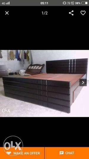 New king size storage double cot 6x6.5 just 