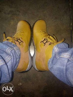Pair Of Yellow Work Boots