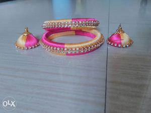 Pair of bangles with earrings Jst at 199/-
