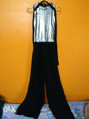 Party wear black and white Jumpsuit for girls