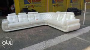 Pearl White Sectional Couch