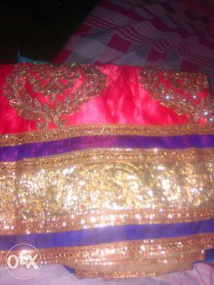 Pink & blue chanya choli 1 time use