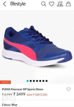Puma Flexracer sport shoes size-8 Puma showroom price /-