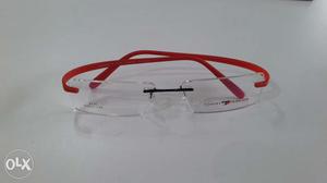 Red Rimless full spectacle with Anti-glair lenses