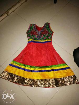 Red frock style kurti