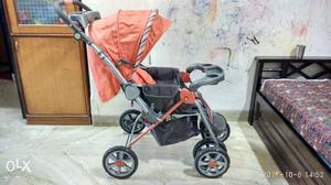 Sunbaby Grey and Orange And Gray Stroller