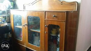 Teek wood + ply wood showcase with good condition