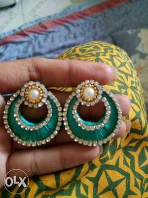 Thread work earrings