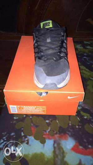 Unpaired Grey And Black Nike Mesh Running Shoe With Box