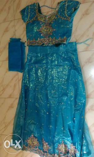 Women's Blue color Ghagra choli