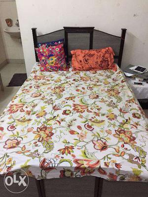 Wooden Bed - 4*6. Very Good condition.With Storage.Price