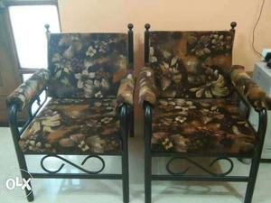 Wrought iron sofa set with 2 chairs