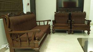 5 seater pure teakwood sofa set furniture