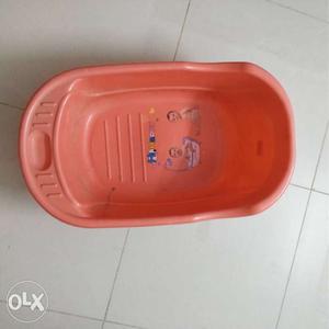 Baby's Orange Bath Tub